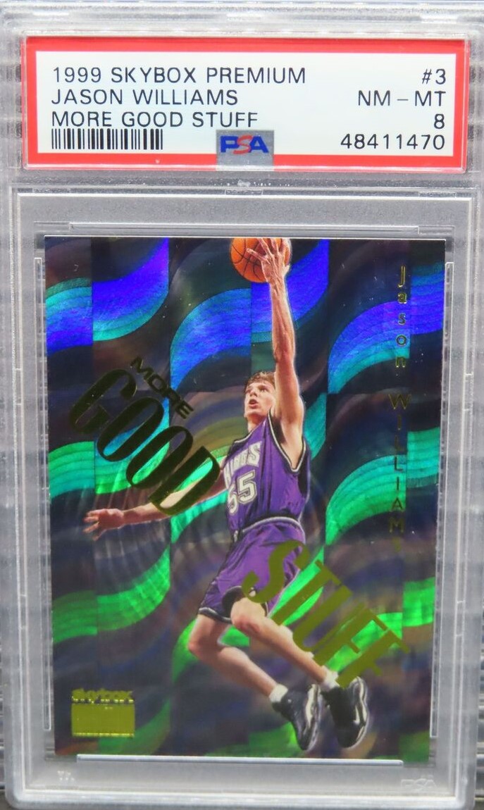 1999 Skybox Premium Basketball Jason Williams #3GS PSA 8