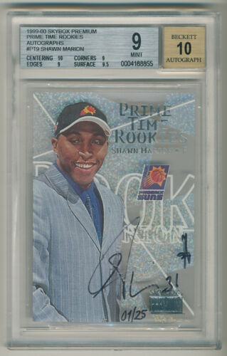 1999 Skybox Premium Basketball Shawn Marion #9PT BGS 9