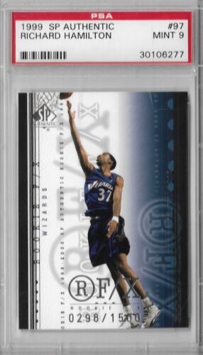 1999 SP Authentic Basketball Richard Hamilton #97 PSA 9
