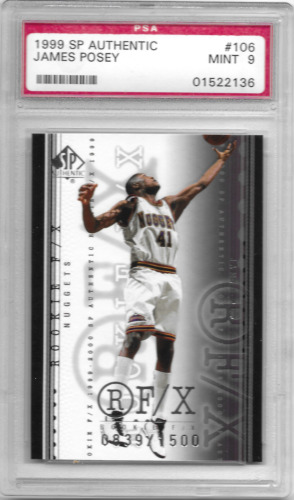 1999 SP Authentic Basketball James Posey #106