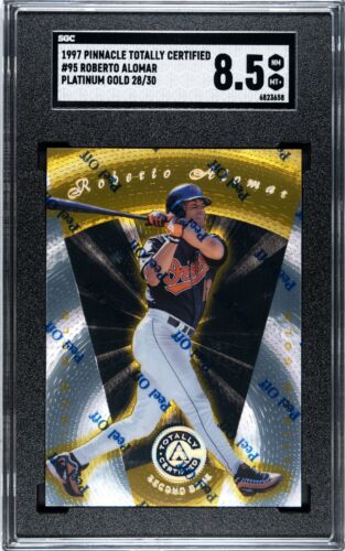 1997 Pinnacle Totally Certified Baseball Platinum Gold Roberto Alomar #95 SGC 8.5