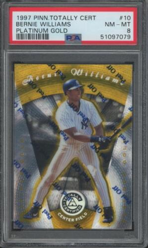 1997 Pinnacle Totally Certified Baseball Platinum Gold Bernie Williams #10 PSA 8