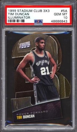1999 Topps Stadium Club Basketball Illuminator Tim Duncan #5a PSA 10