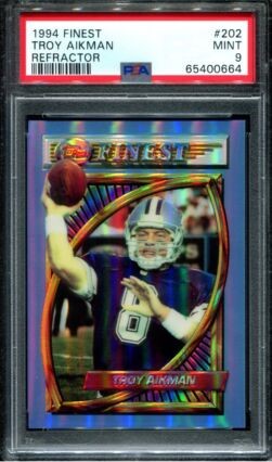 Troy Aikman 1994 Topps Finest Football Refractor