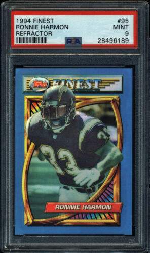 1994 Topps Finest Football Refractor Ronnie Harmon #95 PSA 8.5