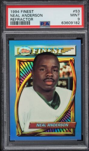 1994 Topps Finest Football Refractor Neal Anderson #53 PSA 8.5