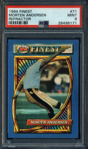 1994 Topps Finest Football Refractor Morten Andersen #71 PSA 9