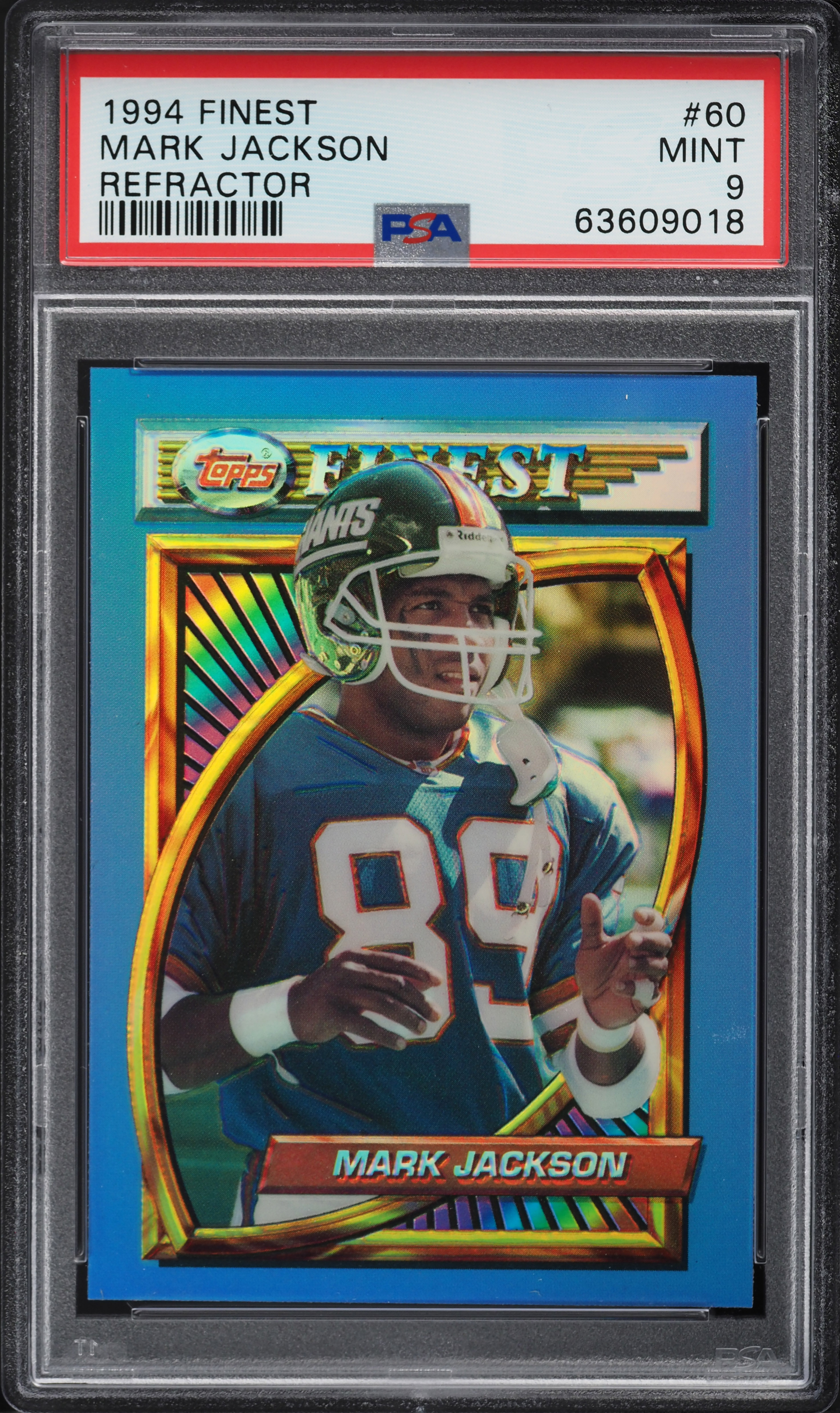 1994 Topps Finest Football Refractor Mark Jackson #60 PSA 9