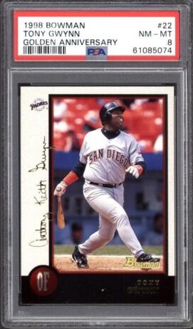 1998 Bowman Baseball Golden Anniversary Tony Gwynn #22 PSA 8