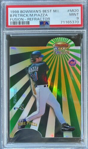 1998 Bowman's Best Baseball Refractor Mike Piazza #MI20 PSA 8.5