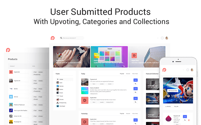 Uphunt Upvoting Like Product Hunt No Code Template By Zeroqode