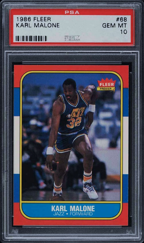 Karl Malone 1986 Fleer Basketball
