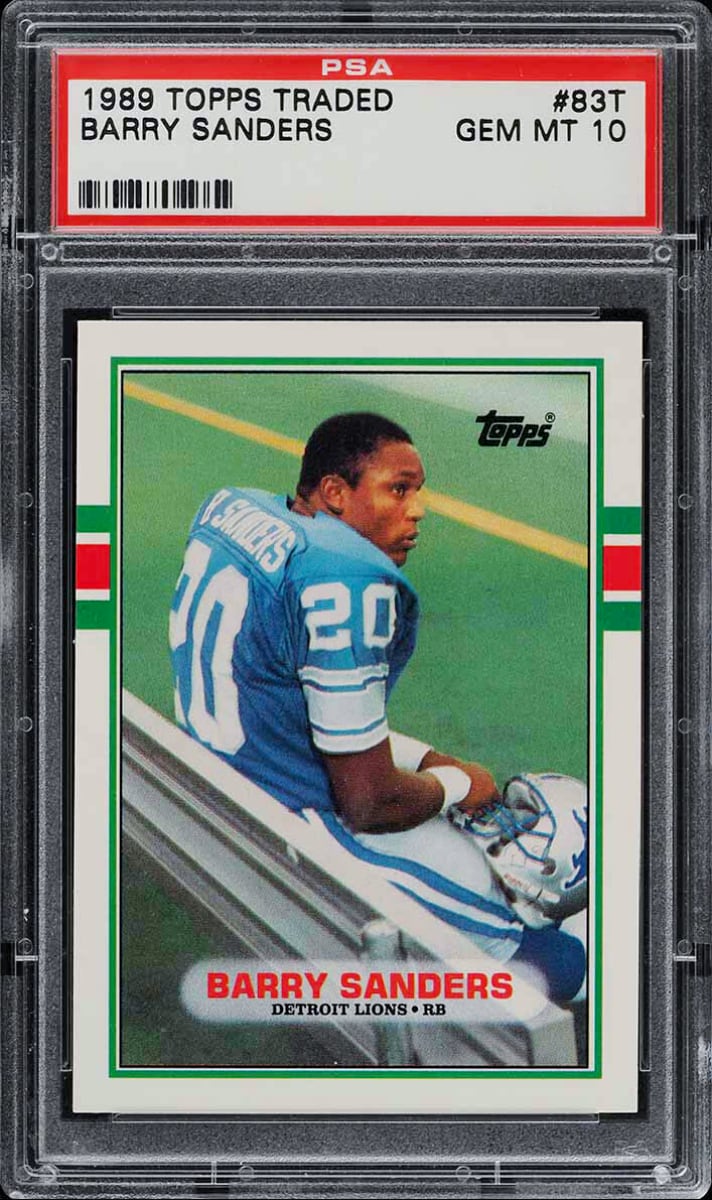 Barry Sanders - 1989 Topps Traded Football