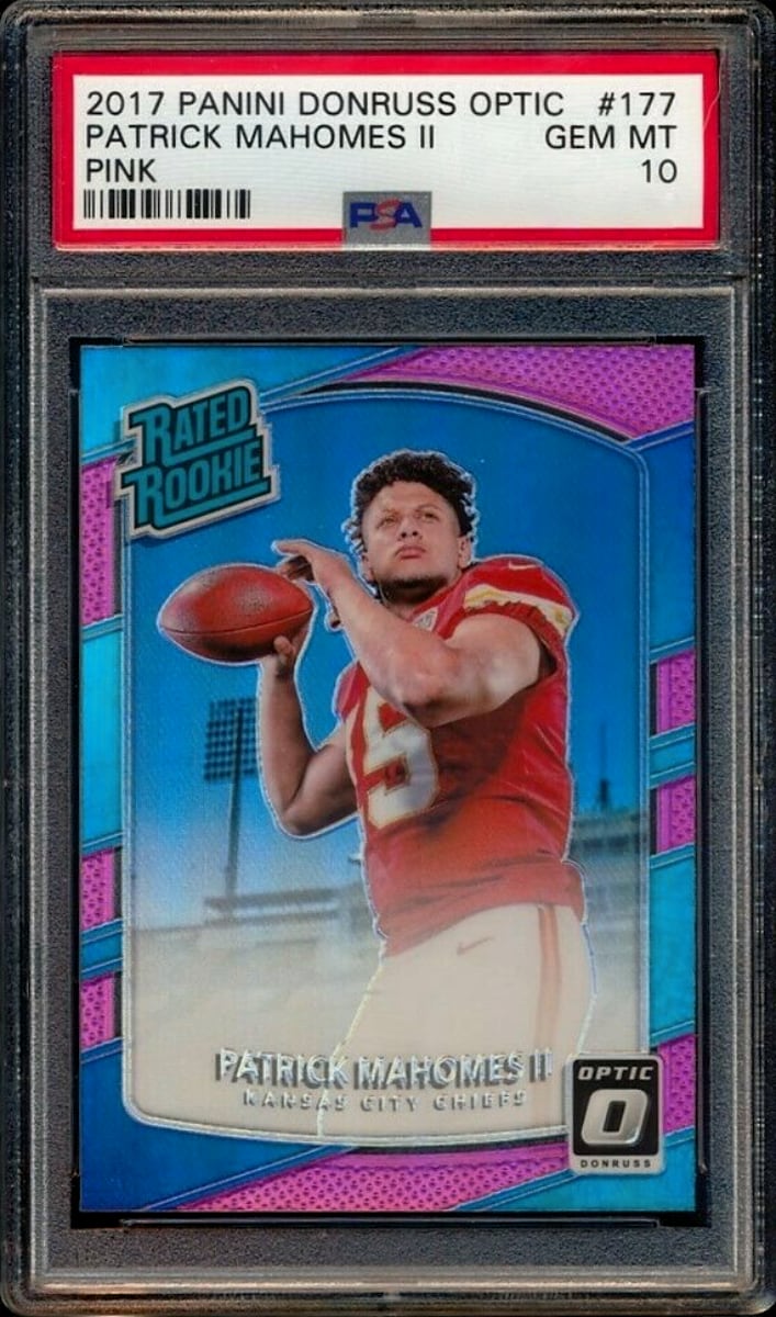 Patrick Mahomes II 2017 Donruss Optic Football Pink