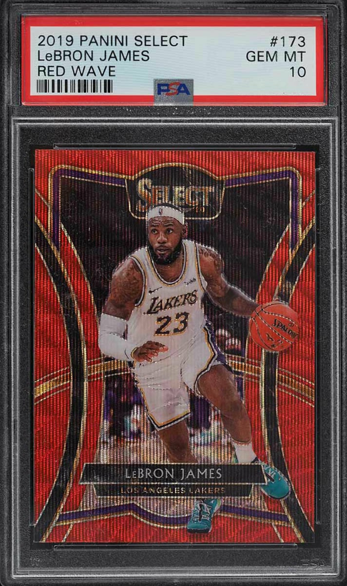 2019 Panini Select Basketball Red Wave Lebron James #173 PSA 10