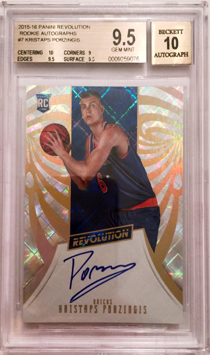 2015 Panini Revolution Basketball Kristaps Porzingis #7 BGS 9.5