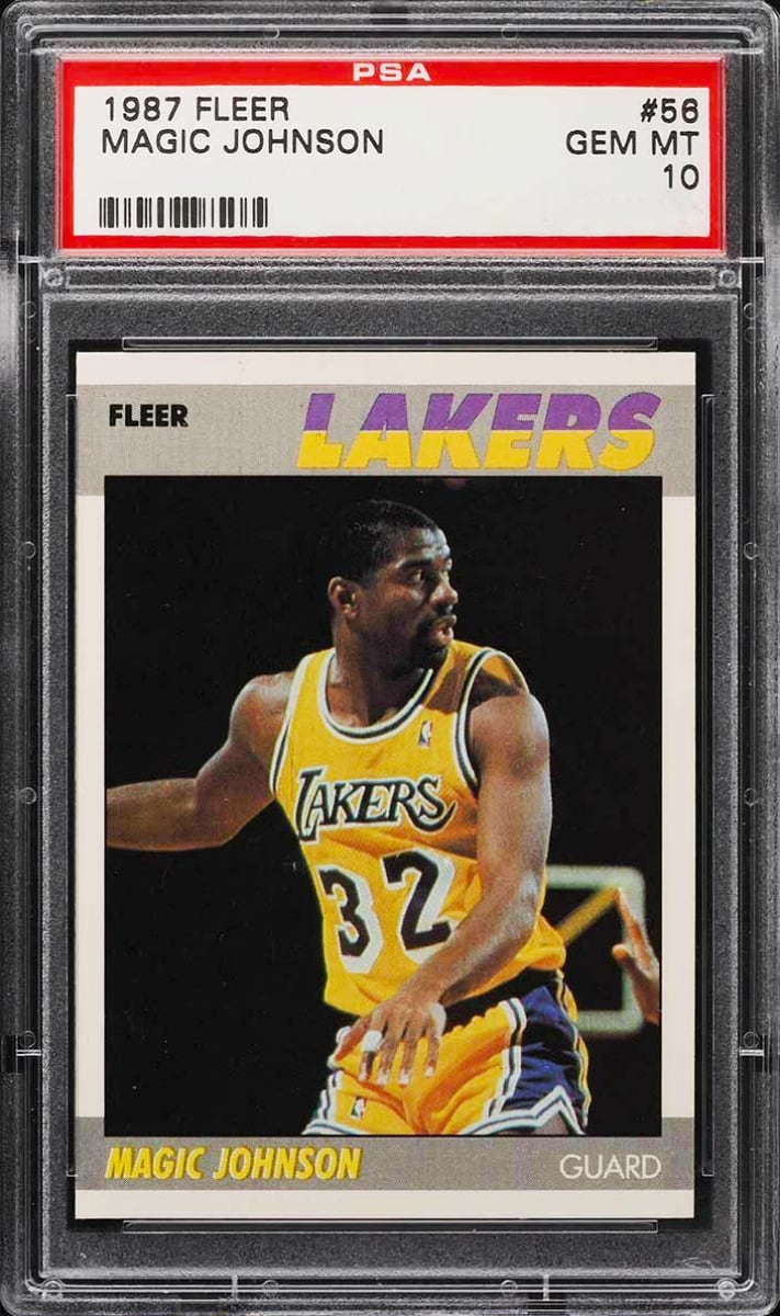 1987 Magic Johnson Fleer Basketball #56