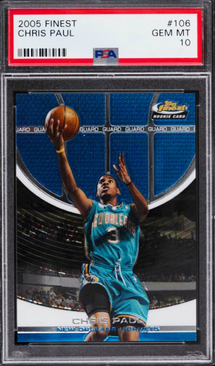 2005 Topps Finest Basketball Chris Paul #106 PSA 9