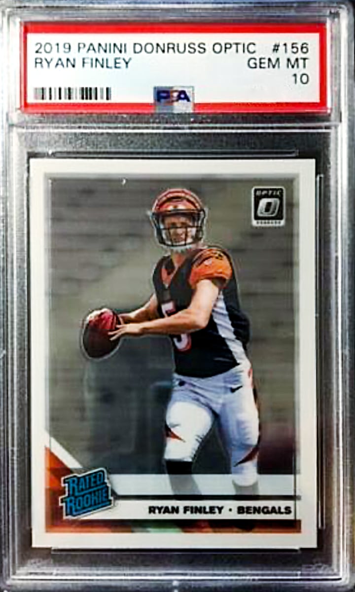 2019 Donruss Optic Football Ryan Finley #156 PSA 9