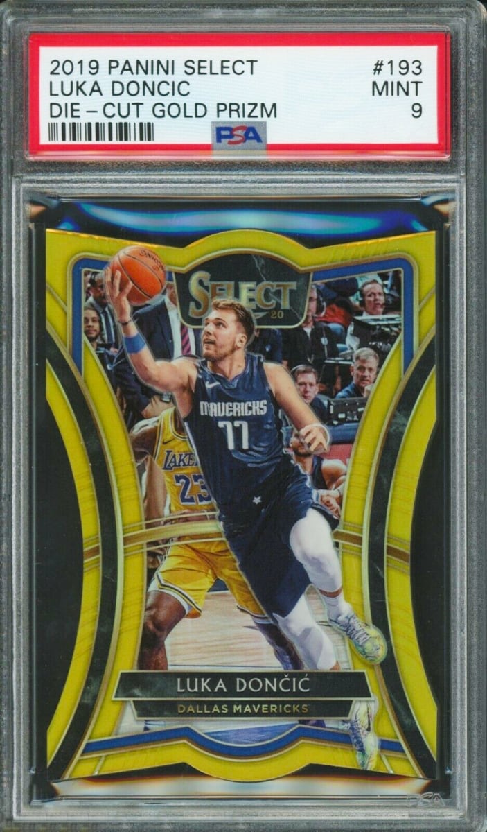 2019 Panini Select Basketball Die Cut Gold Prizm Luka Doncic #193 PSA 8.5