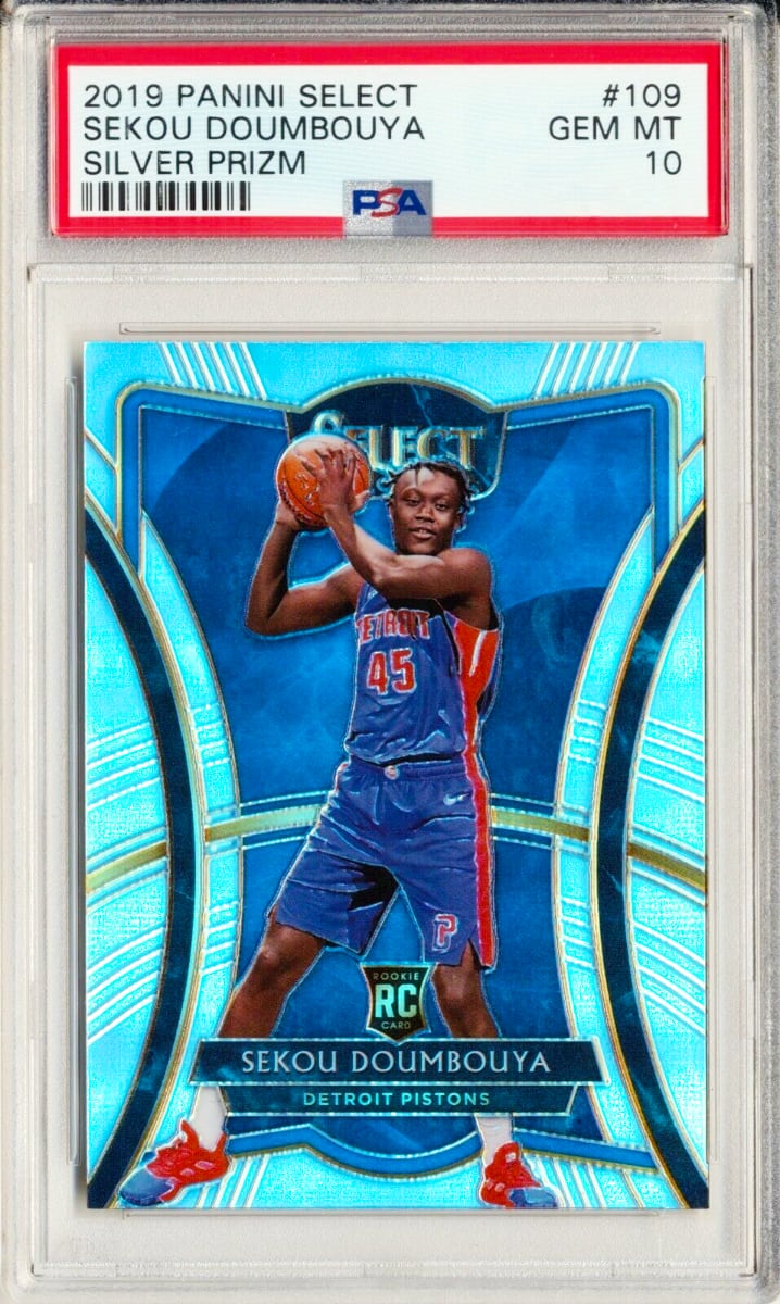 2019 Panini Select Basketball Silver Prizm Sekou Doumbouya #109 PSA 9