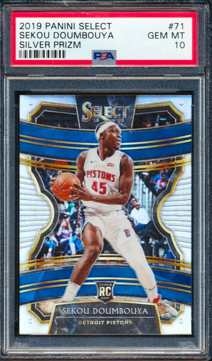 2019 Panini Select Basketball Silver Prizm Sekou Doumbouya #71 PSA 9