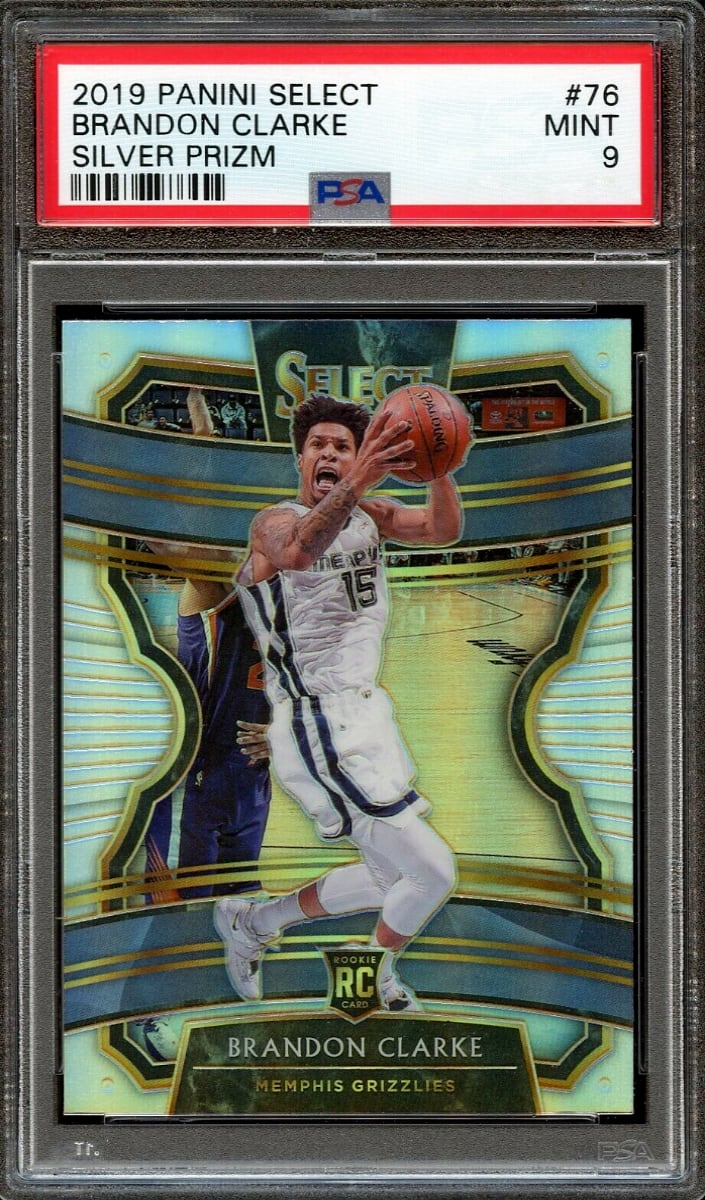 2019 Panini Select Basketball Silver Prizm Brandon Clarke #76 PSA 9