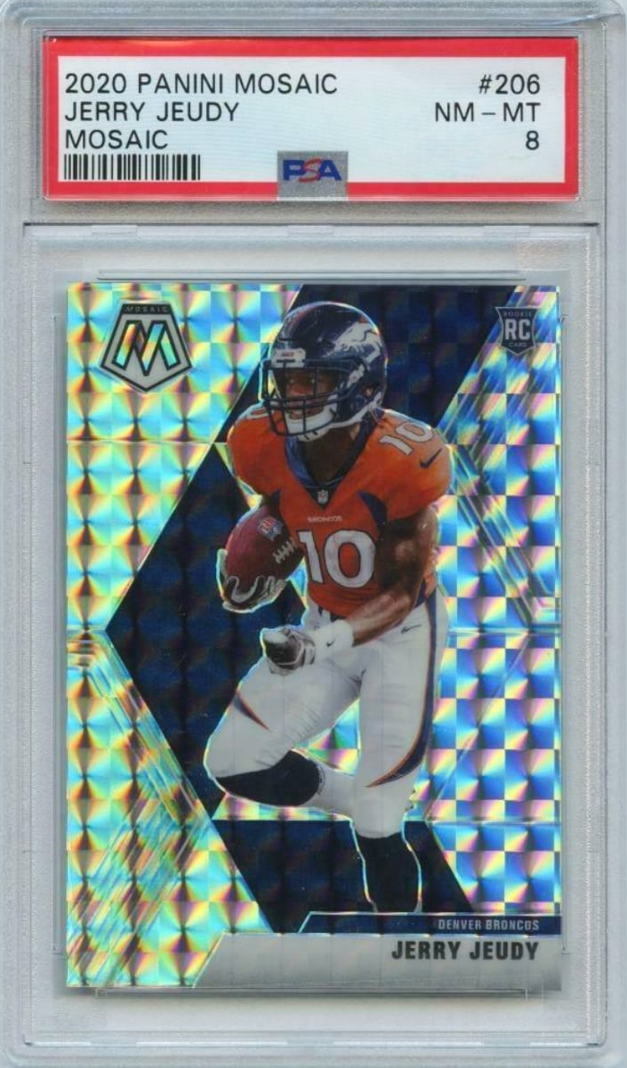 2020 Panini Mosaic Football Mosaic Jerry Jeudy #206 PSA 10