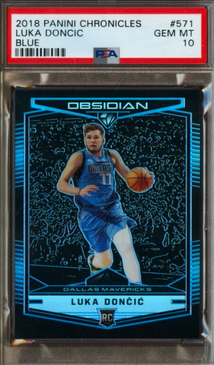 2018 Panini Chronicles Basketball Blue Luka Doncic #571 PSA 10