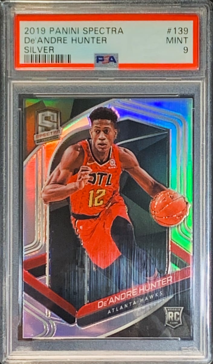 2019 Panini Spectra Basketball Silver De'Andre Hunter #139 PSA 9