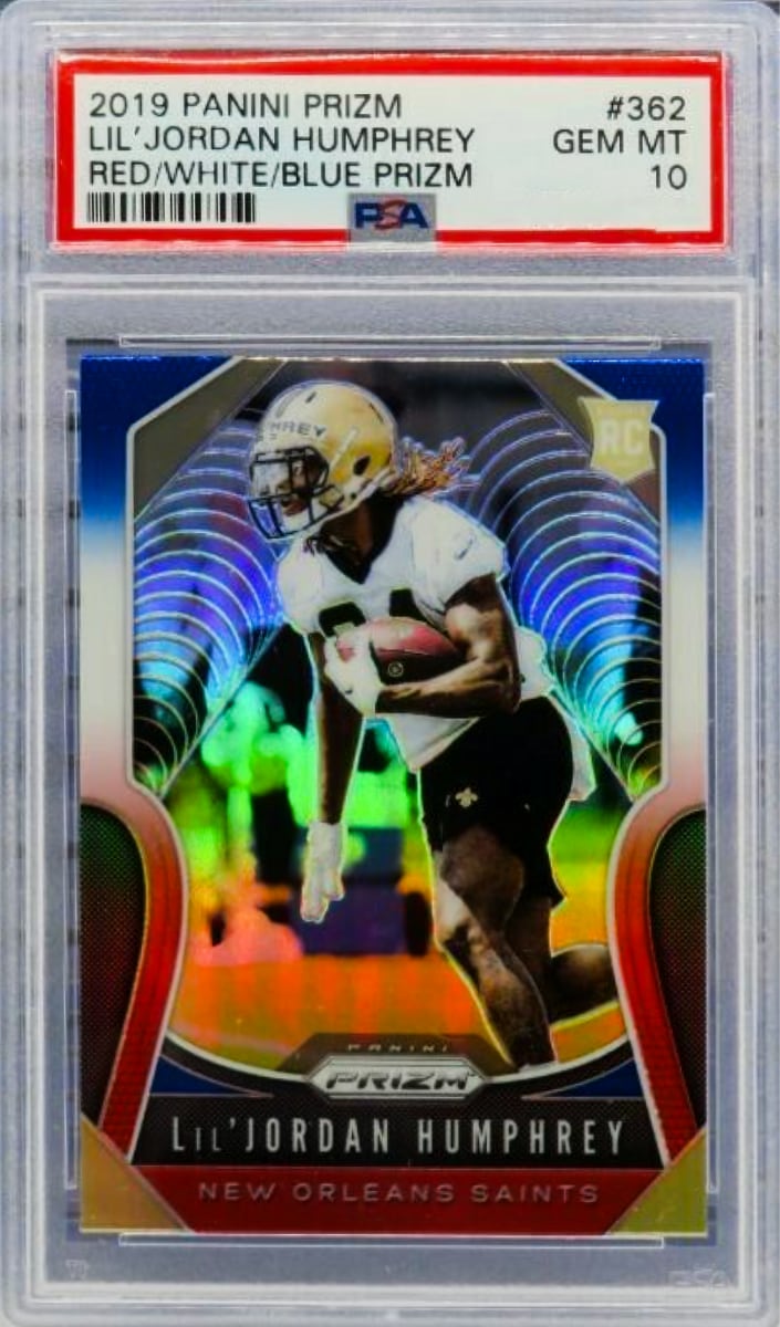 2019 Panini Prizm Football Prizm Red White Blue Lil'Jordan Humphrey #362