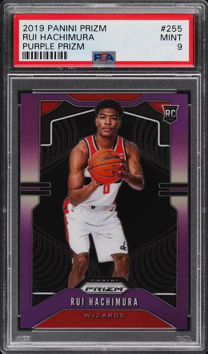 2019 Panini Prizm Basketball Prizm Purple Rui Hachimura #255 PSA 10