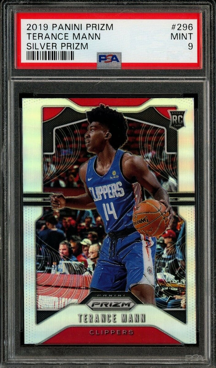 2019 Panini Prizm Basketball Prizm Silver Terance Mann #296 PSA 10