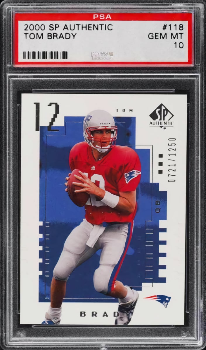 2000 Tom Brady SP Authentic Football #118