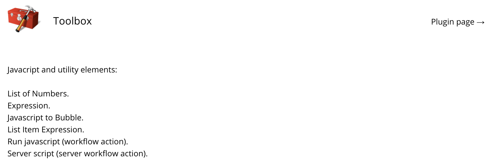 Toolbox Bubble Plugin