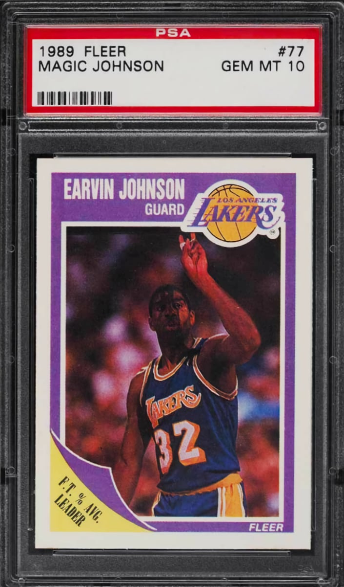 1989 Magic Johnson Fleer Basketball #77