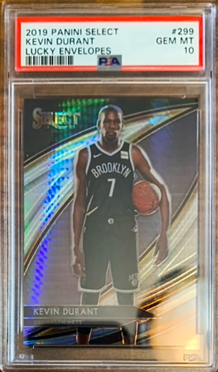 2019 Panini Select Basketball Lucky Envelopes Kevin Durant #299 PSA 9