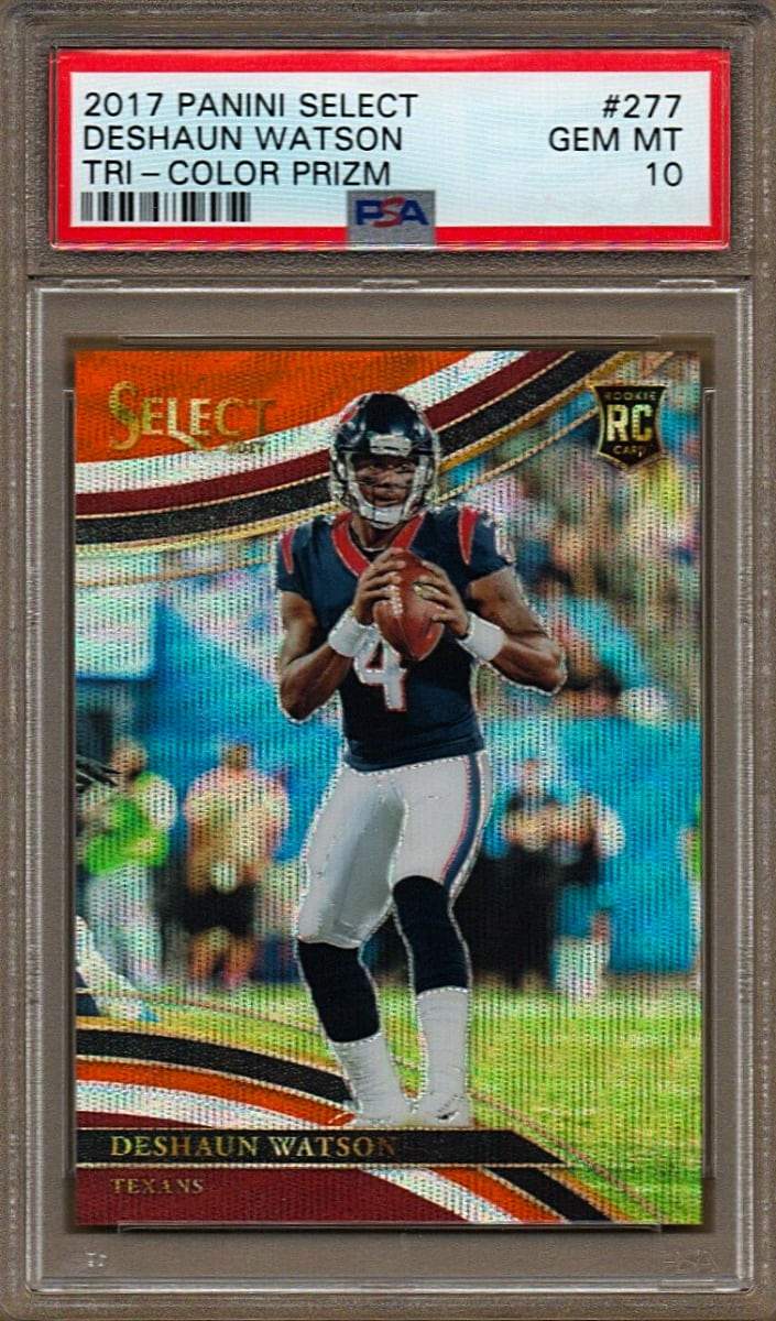 2017 Panini Select Football Tri-Color Prizm Deshaun Watson #277 PSA 10