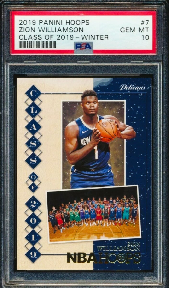 2019 Panini Hoops Basketball Winter Zion Williamson #7 PSA 9