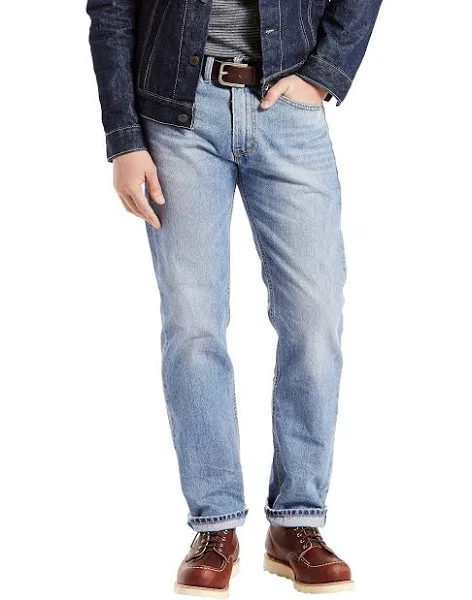 The original zip fly that's perfect for your original style. Since its creation in 1967, these men's Levi's 505 Regular jeans are one of their most popular straight fits. The original zip fly that's perfect for your original style. Since its creation in 1967, these men's Levi's 505 Regular jeans are one of their most popular straight fits. Zipper fly 5-pocketFIT & SIZING Sits at the waist Extra room in the thigh falls straight to the ankleFABRIC & CARE Cotton Machine wash ImportedSUSTAINABILITY FEATURES Supports more sustainable cotton farming Size: 32X34. Color: Light Blue. Gender: male. Age Group: adult. Material: Denim.
