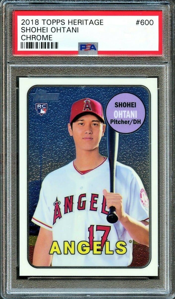 Shohei Ohtani 2018 Topps Heritage Chrome Baseball