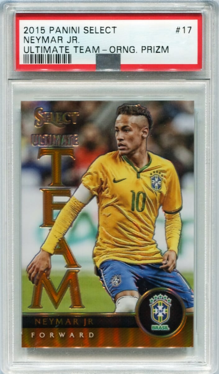 2015 Panini Select Soccer Orange Neymar Jr #17 PSA 10