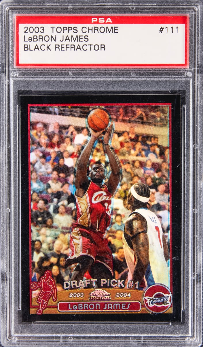 2003 Topps Chrome Basketball Black Refractor Lebron James #111