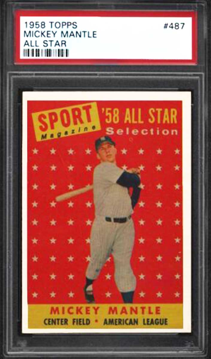 Mickey Mantle 1958 Topps All Star Baseball