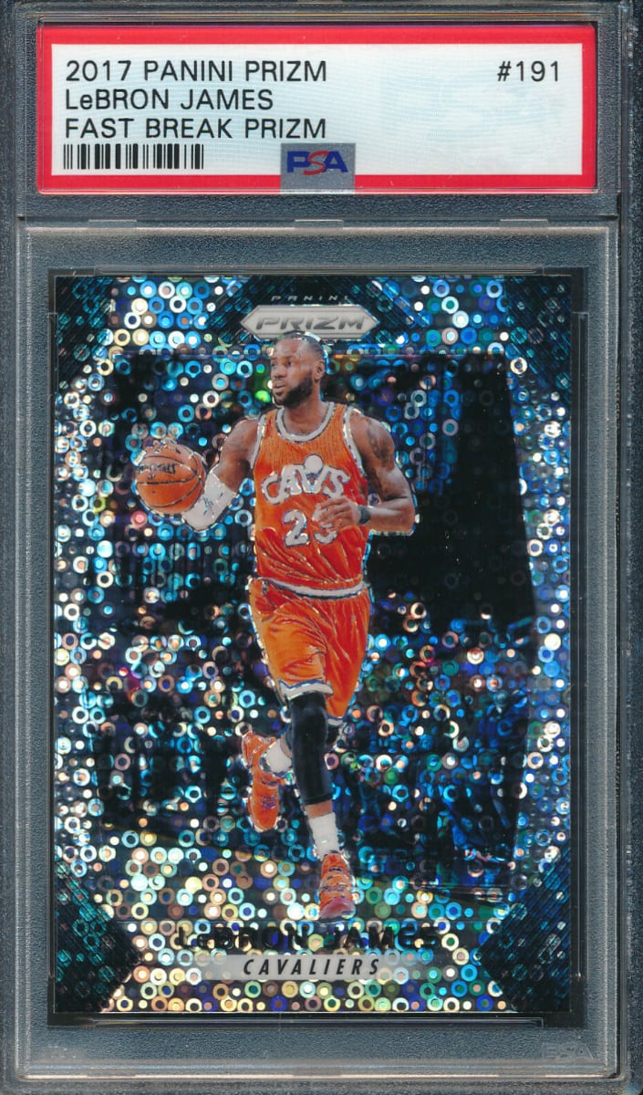 2017 Panini Prizm Basketball Prizm Fast Break Lebron James #191