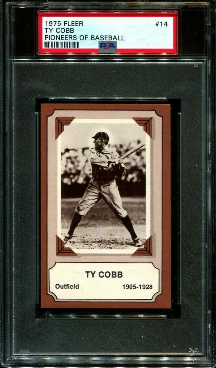 1975 Fleer Pioneers of Baseball Ty Cobb #14 PSA 9