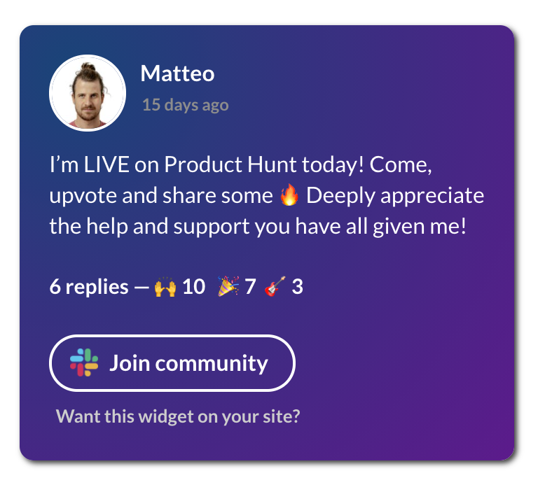 community widget