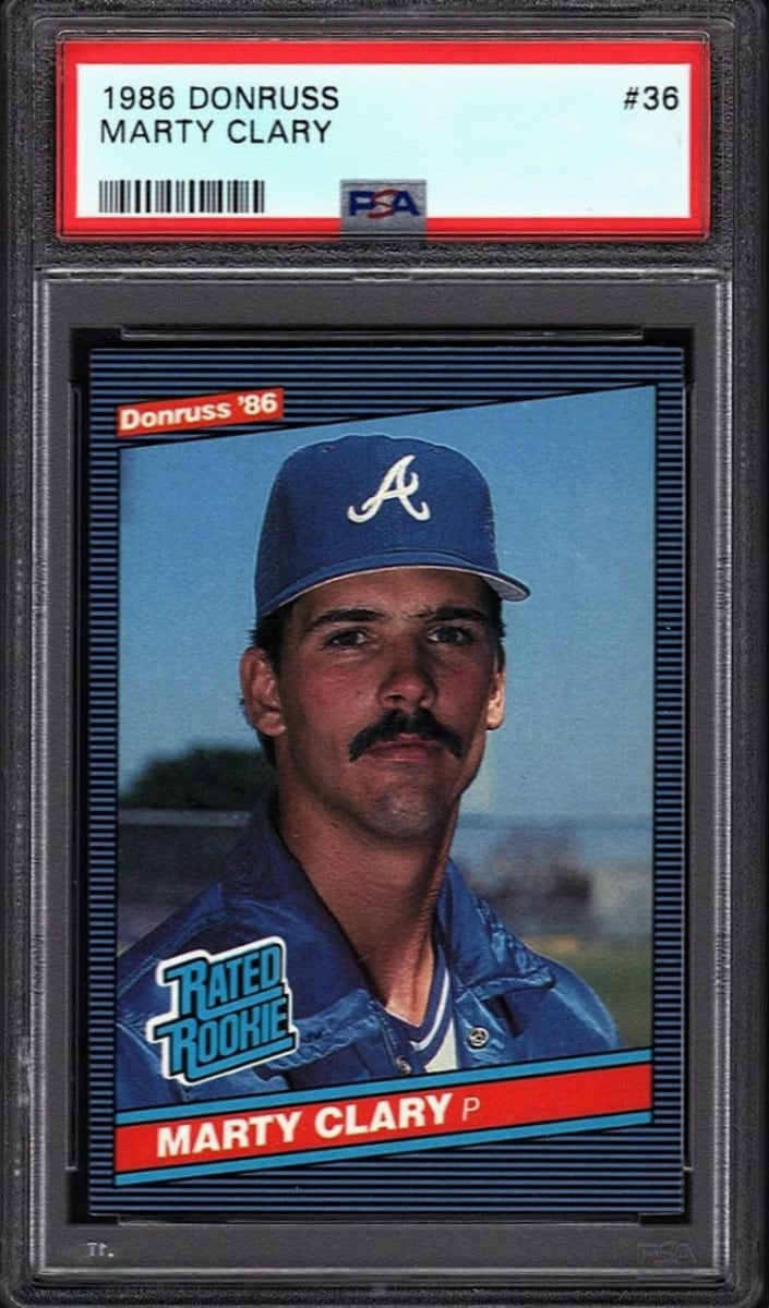 1986 Donruss Baseball Marty Clary #36 PSA 9
