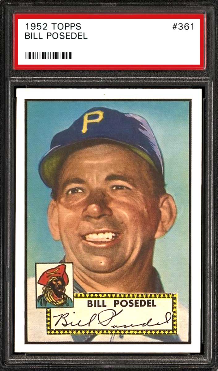 1952 Topps Baseball William Posedel #361 PSA 5.5
