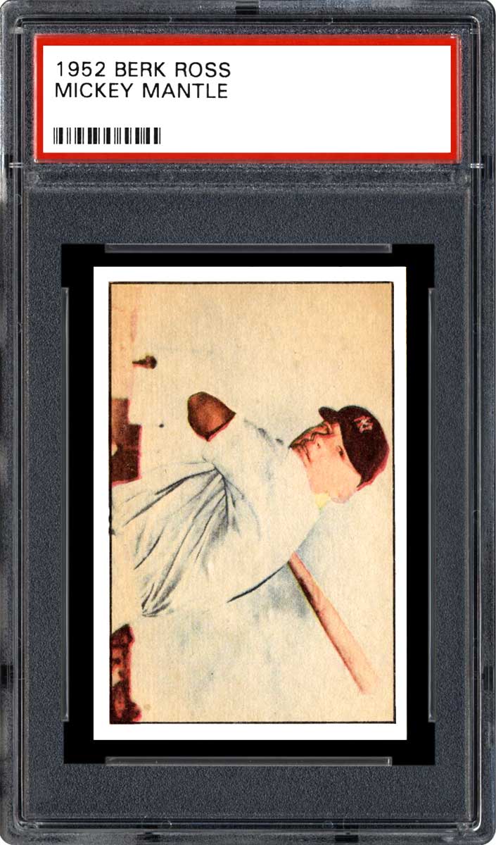 1952 Berk Ross Baseball Mickey Mantle #37 PSA 6
